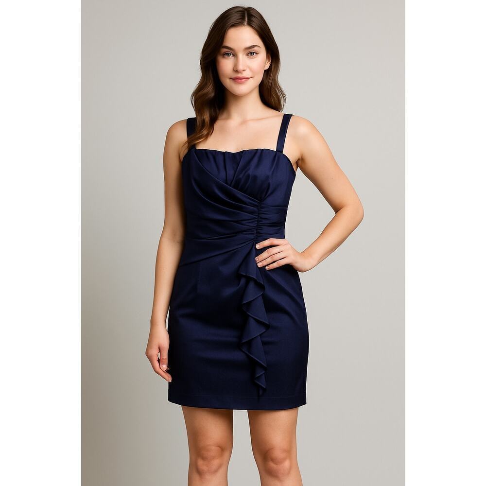 R & M Richards Women's Mini Dress Size 14 – Navy Blue Cocktail Party Formal...